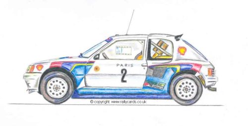Peugeot 205 T16. Ari Vatanen